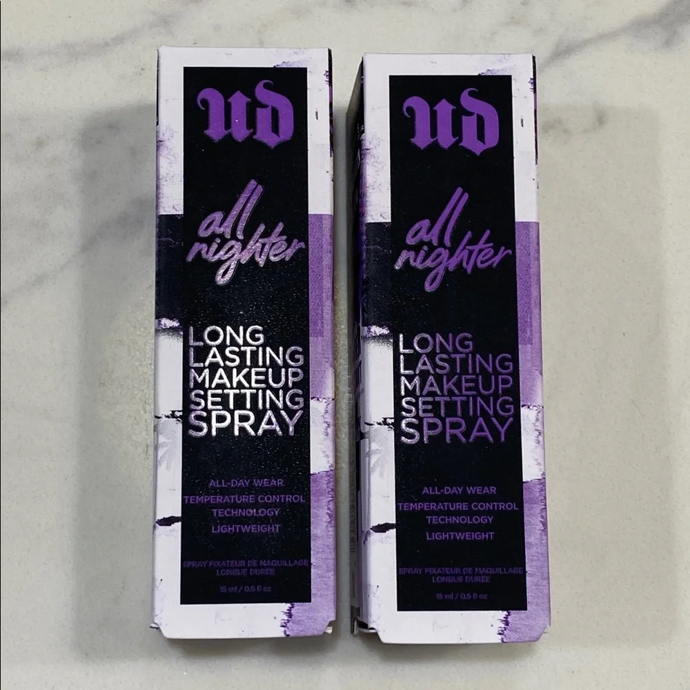 2 bottles of Urban Decay All Nighter Setting Spray .5 oz per bottle NIB